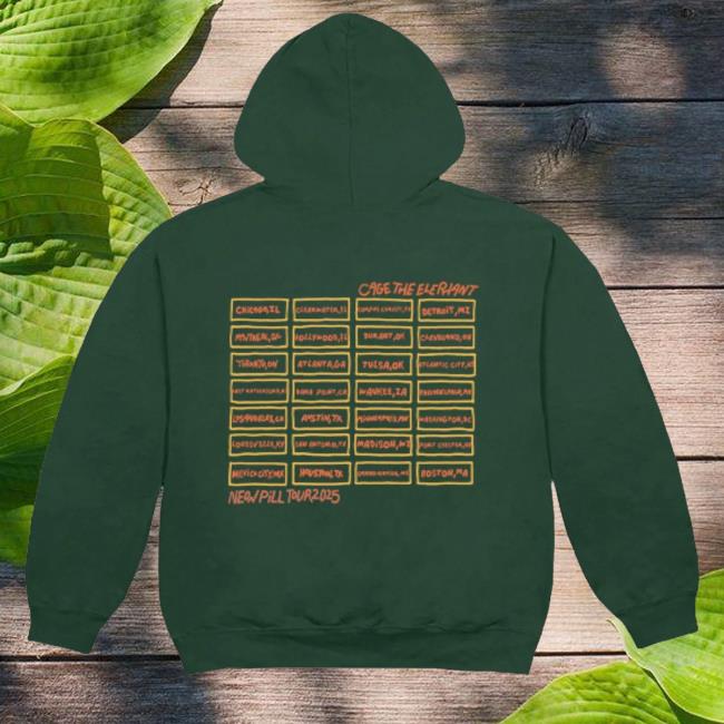 kenny sau Cage The Elephant Merch Store Neon Pill Tour Hoodie kenny sau Cage The Elephant Merch Store Neon Pill Tour Hoodie
