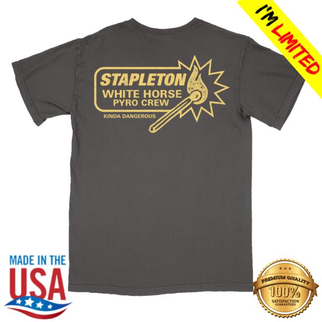 kenny sau Chris Stapleton Official Store White Horse Pyro Crew Pepper Shirt kenny sau Chris Stapleton Official Store White Horse Pyro Crew Pepper Shirt