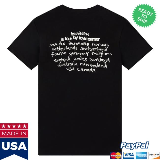 kenny sau Loyle Carner Merch Shop Hopefully Black Tour Shirt kenny sau Loyle Carner Merch Shop Hopefully Black Tour Shirt