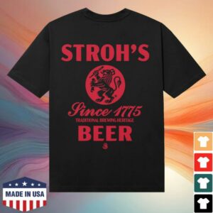 kenny sau Strohs Beer Store Merch Shop Since 1775 Black Shirt