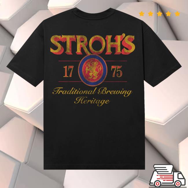 kenny sau Strohs Beer Store Merch Shop Traditional Brewing Heritage Black Shirt kenny sau Strohs Beer Store Merch Shop Traditional Brewing Heritage Black Shirt