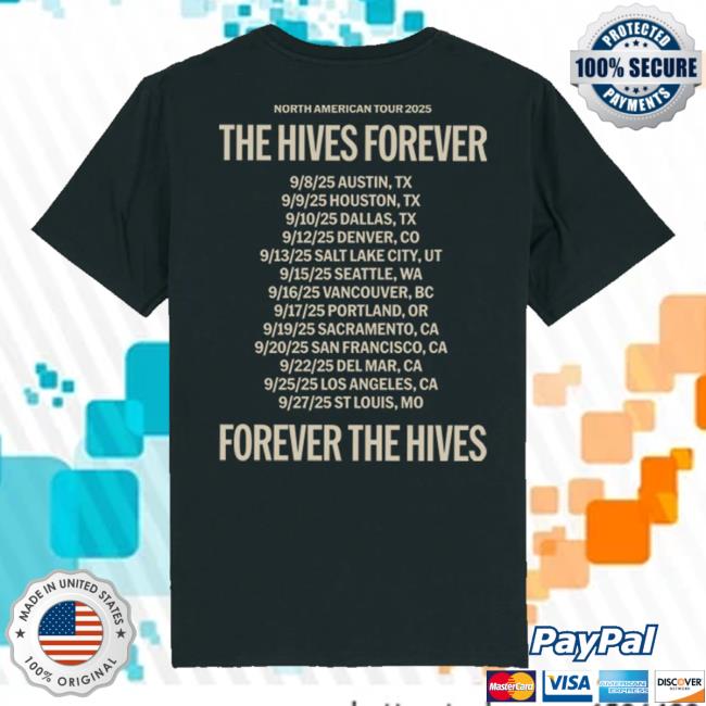 kenny sau The Hives Us Merch Shop Store Black The Hives Forever 2025 Na Tour Shirt kenny sau The Hives Us Merch Shop Store Black The Hives Forever 2025 Na Tour Shirt