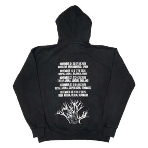 kenny sau Waste Head Quarters Store Merch Shop Radiohead 2025 Tour Black Hoodie