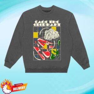 kenny trc Cage The Elephant Merch Store Abstract Checkered Tour Sweatshirt