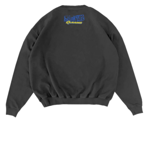 Blink 182 Merch Store Blink 182 X La Rams Touchdown Black Crewneck