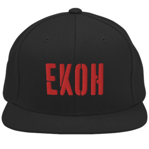 Ekoh Music Merch Store Broken Stencil Snapback Black Red