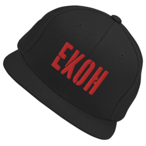 Ekoh Music Merch Store Broken Stencil Snapback Black Red0