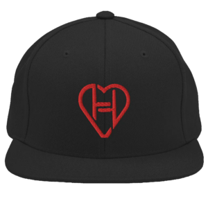 Ekoh Music Merch Store Heartagram Snapback Black Red
