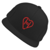 Ekoh Music Merch Store Heartagram Snapback Black Red0