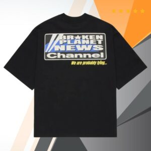 kenny 1Lux Merch Store Broken Planet Bp News Shirt Midnight Black
