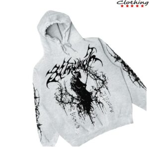 kenny 8Thwndr Merch Shop Scripture Reaper Hoodie Greys