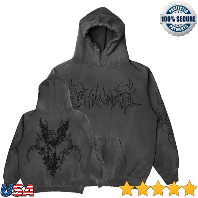 kenny 8Thwndr Merch Shop Sigil Angel Hoodie Vintage Black kenny 8Thwndr Merch Shop Sigil Angel Hoodie Vintage Black