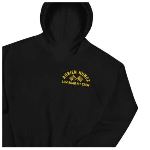 kenny Adrien Nunez Merch Shop Adrien Nunez Black Pit Crew Hoodieee