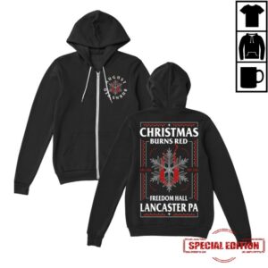 kenny August Burns Red Merch Store Christmas Zip Up Hoodie
