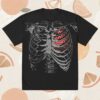 kenny Bastille Merch Bastille Skeleton Heart Black T Shirt0
