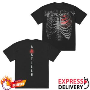 kenny Bastille Merch Bastille Skeleton Heart Black T Shirt1