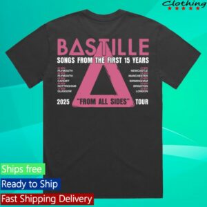 kenny Bastille Merch From All Sides 2025 Black Tour T Shirt