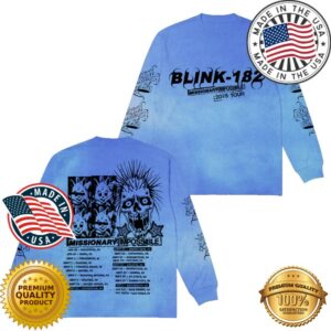kenny Blink 182 Merch Missionary Impossible 2025 Tour Blue Longsleeve0
