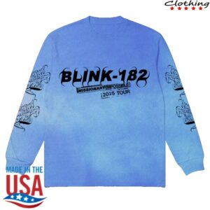 kenny Blink 182 Merch Missionary Impossible 2025 Tour Blue Longsleeve1