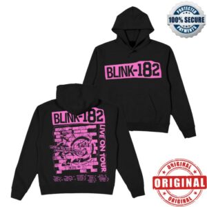 kenny Blink 182 Merch Missionary Impossible Pink Brickwall Pullover Hoodie0