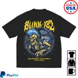 kenny Blink 182 Merch Mohawk Skeleton 2025 Tour Tee0