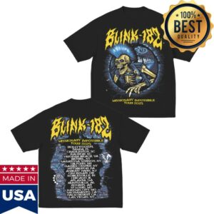 kenny Blink 182 Merch Mohawk Skeleton 2025 Tour Tee1