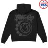 kenny Blink 182 Merch Spray Paint Smiley Black Zip Hoodie