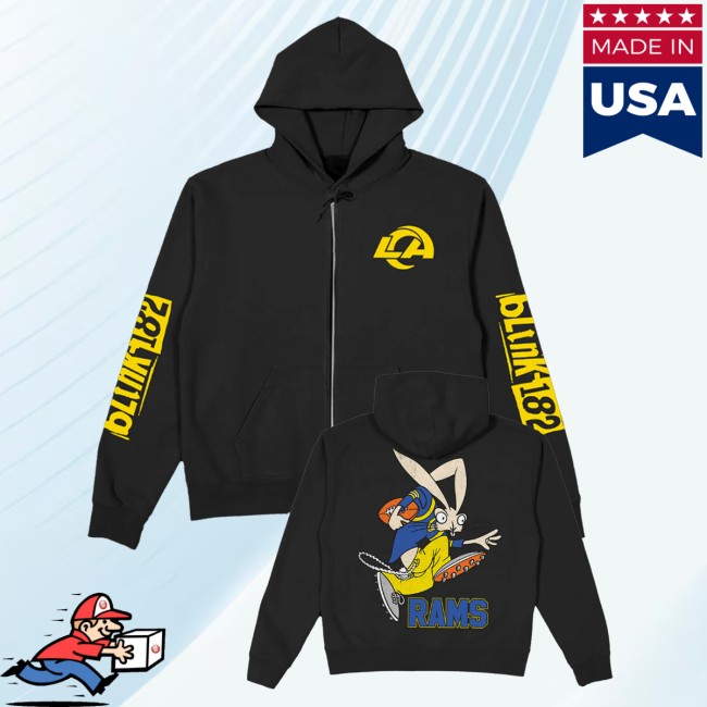 kenny Blink 182 Merch Store Blink 182 X La Rams Wide Receiver Black Zip Hoodiess kenny Blink 182 Merch Store Blink 182 X La Rams Wide Receiver Black Zip Hoodiess