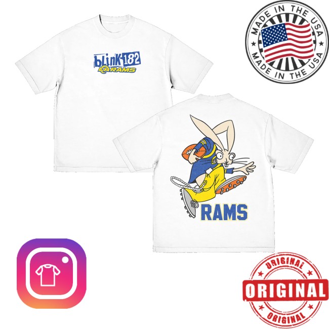 kenny Blink 182 Merch Store Blink 182 X La Rams Wide Receiver White Shirtss kenny Blink 182 Merch Store Blink 182 X La Rams Wide Receiver White Shirtss