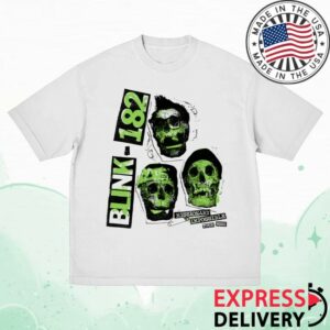 kenny Blink 182 Merch White Skull 2025 Tour Tee1