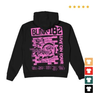kenny Blink 182 Store Merch Missionary Impossible Pink Brickwall Pullover Hoodie