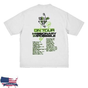 kenny Blink 182 Store Merch White Skull 2025 Tour Shirt