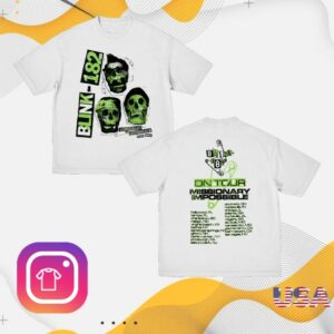 kenny Blink 182 Store Merch White Skull 2025 Tour Shirtss kenny Blink 182 Store Merch White Skull 2025 Tour Shirtss