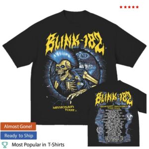 kenny Blink 182 Store Shop Merch Mohawk Skeleton 2025 Tour Tee