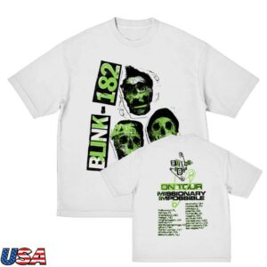 kenny Blink 182 Store Shop Merch White Skull 2025 Tour Tee