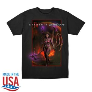 kenny Blizzard Gear Merch Store Diablo X Starcraft The Queen Of Blades Black Shirt