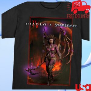 kenny Blizzard Gear Store Merch Shop Diablo X Starcraft The Queen Of Blades Black T Shirte