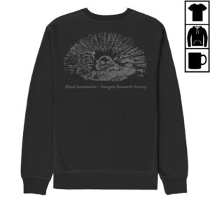 kenny Blood Incantation Merch Store Reflective Stargate Research Society Sweatshirt Black