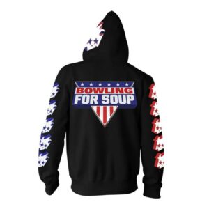 kenny Bowling For Soup Merch Store Evel Logo Black Zip Hooda
