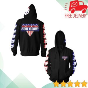 kenny Bowling For Soup Merch Store Evel Logo Black Zip Hoodaa