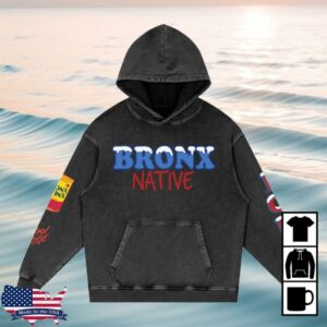 kenny Bronx Native Merch Store Bronx Native Bodega Ice Snow Washed Loose Cotton Hoodie