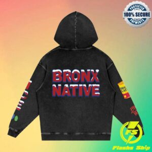 kenny Bronx Native Merch Store Bronx Native Bodega Ice Snow Washed Loose Cotton Hoodiea