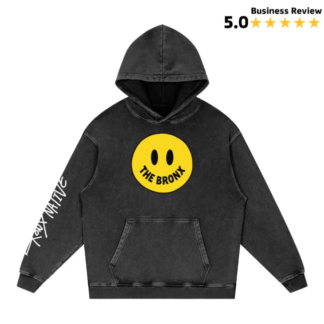 kenny Bronx Native Merch Store The Bronx Happy Snow Washed Loose Cotton Hoodie kenny Bronx Native Merch Store The Bronx Happy Snow Washed Loose Cotton Hoodie