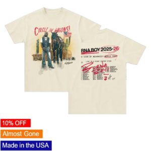 kenny Burna Boy Merch Shop Circle The Wagon Tour T Shirt