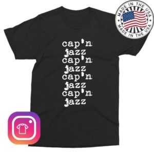 kenny Capn Jazz Merch Store Capn Jazz Type Tee Black