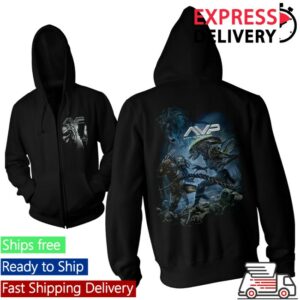 kenny Cavitycolors Merch Alien Vs Predator Zip Up Hoodie0
