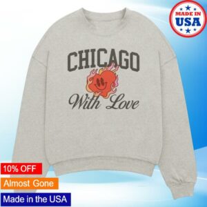 kenny Chicago Over Everything Merch Shop With Love Burning Heart Sweatshirt