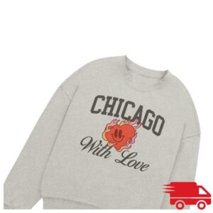 kenny Chicago Over Everything Merch Shop With Love Burning Heart Sweatshirty