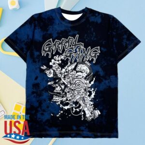 kenny Depot Moones Merch Grrrl Gang X Behelit Press Electric Bloom Tshirt Tiedye0