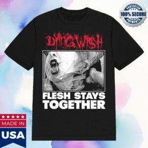 kenny Dying Wish Merch Store Flesh Stays Together Black Tee0